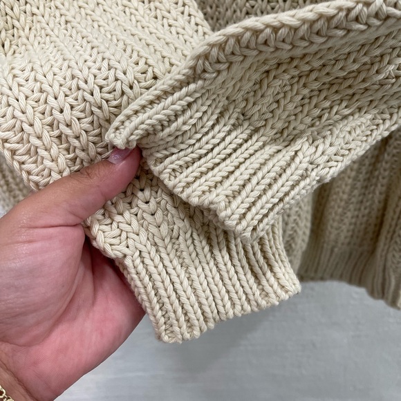 Jenni Kayne Cotton Cabin Sweater Cream - Picture 6 of 6